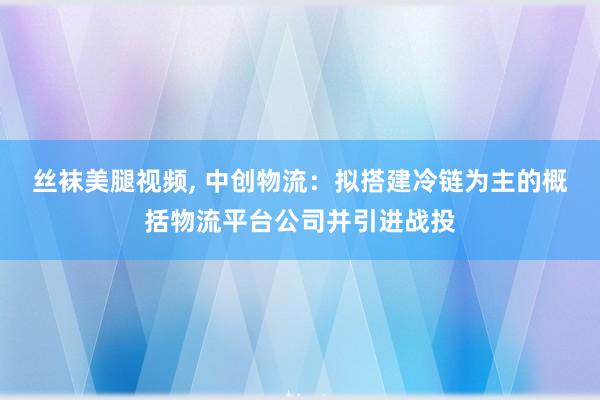 丝袜美腿视频， 中创物流：拟搭建冷链为主的概括物流平台公司并引进战投