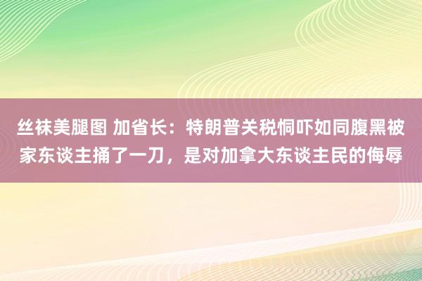 丝袜美腿图 加省长：特朗普关税恫吓如同腹黑被家东谈主捅了一刀，是对加拿大东谈主民的侮辱