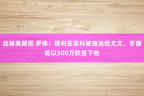 丝袜美腿图 罗体：塔利亚菲科被推选给尤文，冬窗能以500万欧签下他