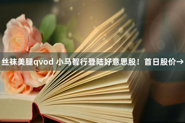 丝袜美腿qvod 小马智行登陆好意思股！首日股价→