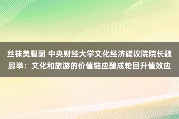 丝袜美腿图 中央财经大学文化经济磋议院院长魏鹏举：文化和旅游的价值链应酿成轮回升值效应