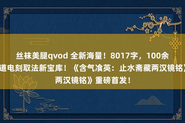 丝袜美腿qvod 全新海量！8017字，100余种书风！书道电刻取法新宝库！《含气飡英：止水斋藏两汉镜铭》重磅首发！