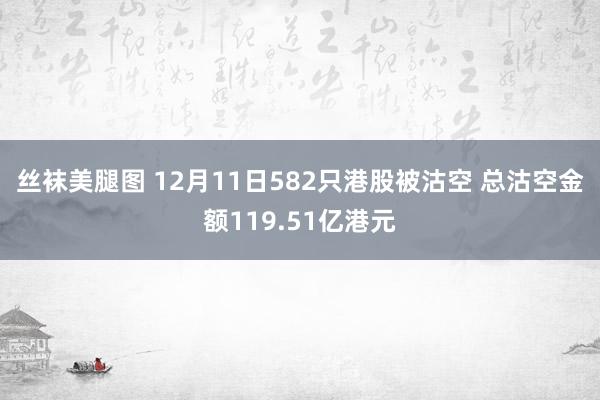 丝袜美腿图 12月11日582只港股被沽空 总沽空金额119.51亿港元