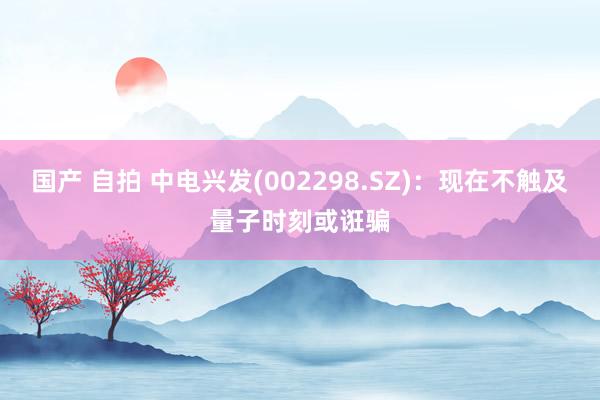 国产 自拍 中电兴发(002298.SZ)：现在不触及量子时刻或诳骗
