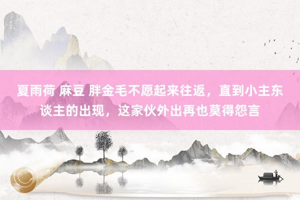 夏雨荷 麻豆 胖金毛不愿起来往返，直到小主东谈主的出现，这家伙外出再也莫得怨言
