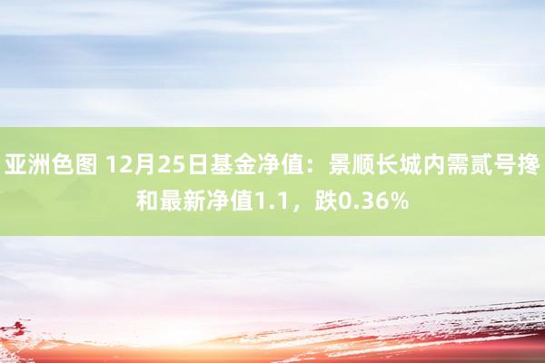亚洲色图 12月25日基金净值：景顺长城内需贰号搀和最新净值1.1，跌0.36%