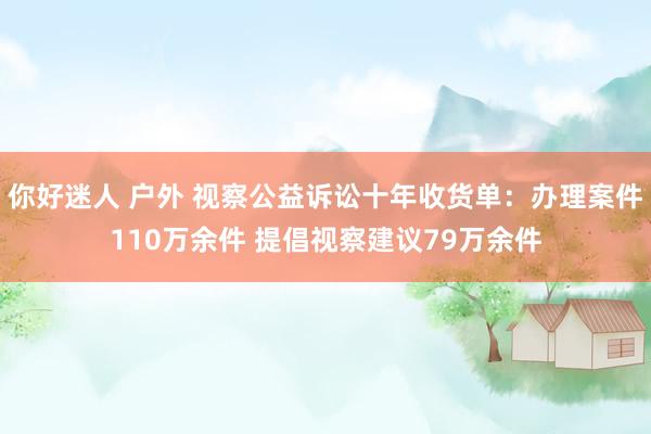 你好迷人 户外 视察公益诉讼十年收货单：办理案件110万余件 提倡视察建议79万余件