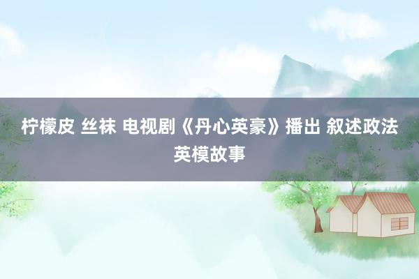 柠檬皮 丝袜 电视剧《丹心英豪》播出 叙述政法英模故事