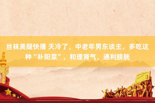 丝袜美腿快播 天冷了，中老年男东谈主，多吃这种“补阳菜”，和理肾气，通利膀胱