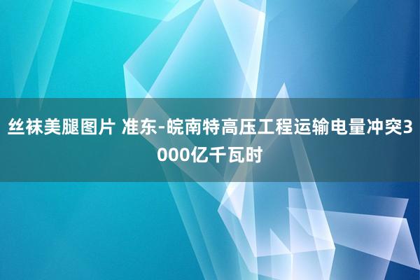 丝袜美腿图片 准东-皖南特高压工程运输电量冲突3000亿千瓦时