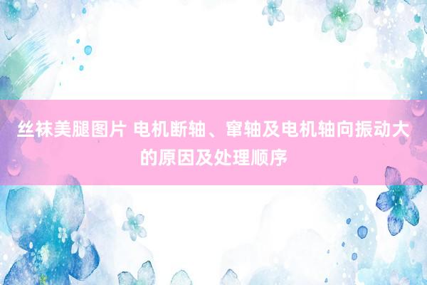 丝袜美腿图片 电机断轴、窜轴及电机轴向振动大的原因及处理顺序