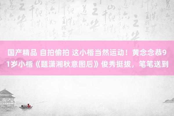 国产精品 自拍偷拍 这小楷当然运动！黄念念恭91岁小楷《题潇湘秋意图后》俊秀挺拔，笔笔送到
