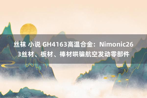丝袜 小说 GH4163高温合金：Nimonic263丝材、板材、棒材哄骗航空发动零部件