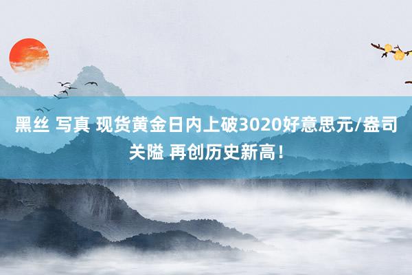 黑丝 写真 现货黄金日内上破3020好意思元/盎司关隘 再创历史新高！
