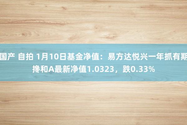 国产 自拍 1月10日基金净值：易方达悦兴一年抓有期搀和A最新净值1.0323，跌0.33%