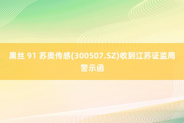 黑丝 91 苏奥传感(300507.SZ)收到江苏证监局警示函