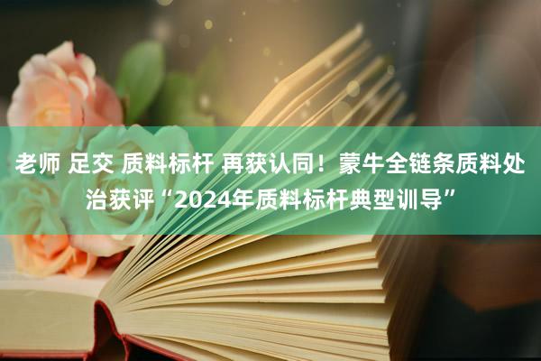 老师 足交 质料标杆 再获认同！蒙牛全链条质料处治获评“2024年质料标杆典型训导”