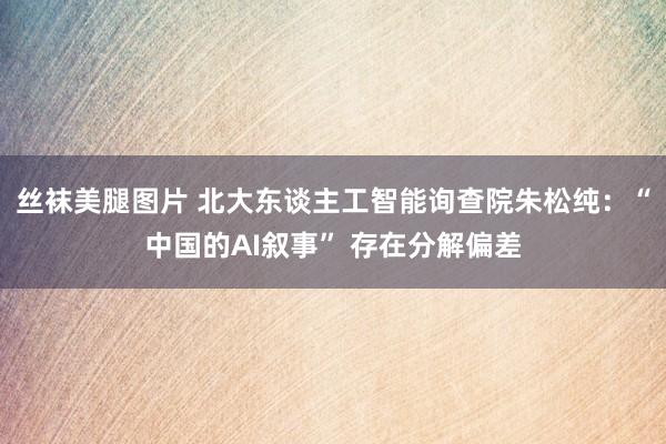 丝袜美腿图片 北大东谈主工智能询查院朱松纯：“中国的AI叙事” 存在分解偏差