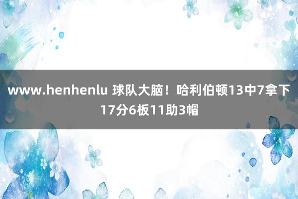 www.henhenlu 球队大脑！哈利伯顿13中7拿下17分6板11助3帽