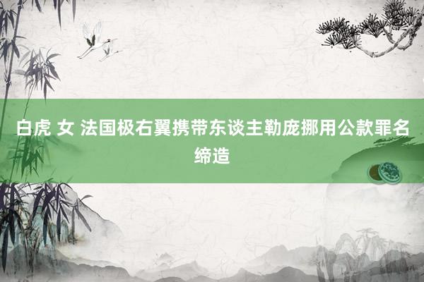 白虎 女 法国极右翼携带东谈主勒庞挪用公款罪名缔造
