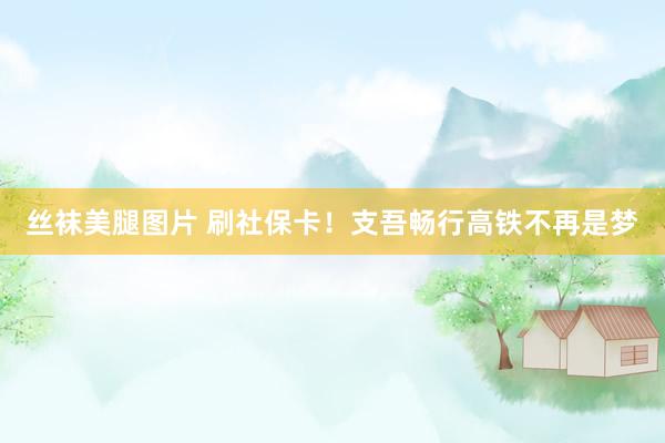 丝袜美腿图片 刷社保卡！支吾畅行高铁不再是梦
