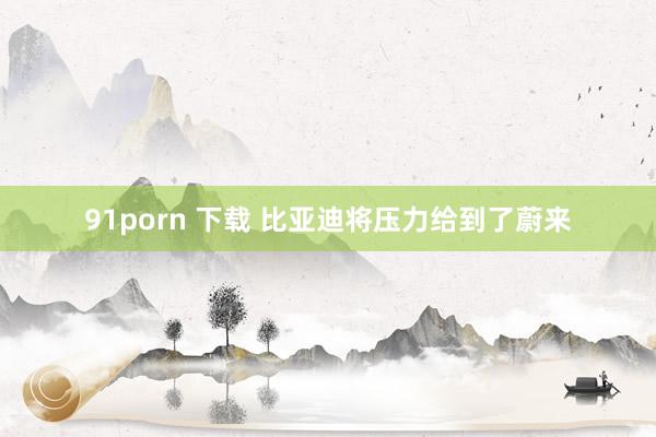 91porn 下载 比亚迪将压力给到了蔚来