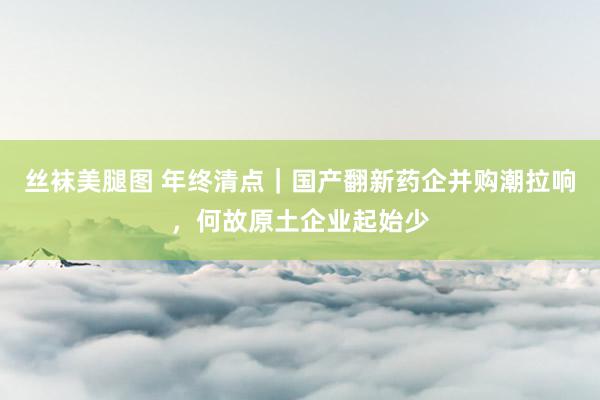 丝袜美腿图 年终清点｜国产翻新药企并购潮拉响，何故原土企业起始少