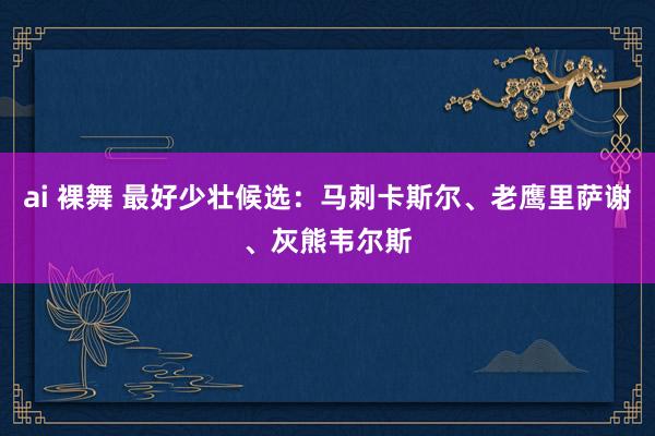 ai 裸舞 最好少壮候选：马刺卡斯尔、老鹰里萨谢、灰熊韦尔斯