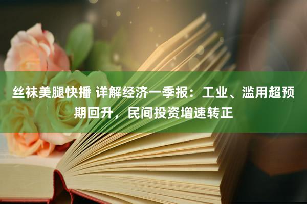 丝袜美腿快播 详解经济一季报：工业、滥用超预期回升，民间投资增速转正