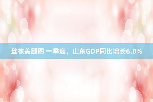 丝袜美腿图 一季度，山东GDP同比增长6.0%